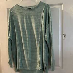 Daytrip Light Sage Green Ribbed Long Sleeve Top